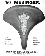 1896 Mesinger Bicycle Saddle Co Cool Healthful Durable Comfortable  Print Ad