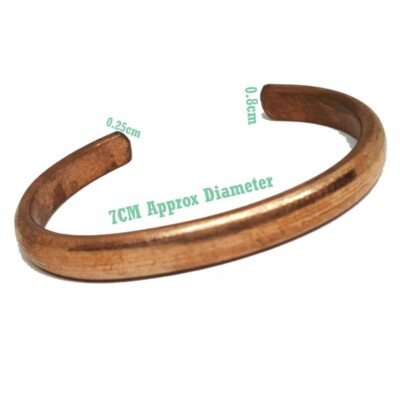 Pure Plain Copper Bracelet  Handmade In Nepal