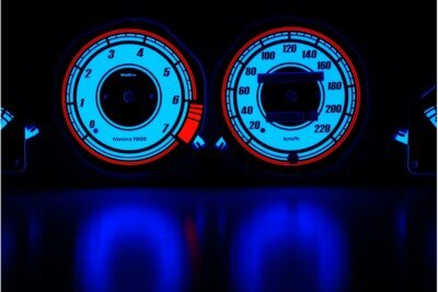 Opel Corsa B/Tigra design 2 glow gauge plasma dials tachoscheibe glow shift indi