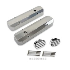 For Pontiac 326 455 Fabricated Alum Tall Valve Cover W Hole Pcv Breather Kit