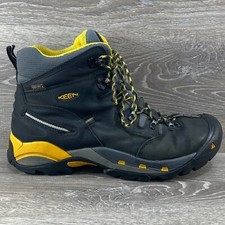 KEEN Utility Pittsburgh Yellow Black Leather Waterproof Steel Toe Work Boots 13