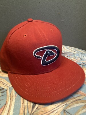 Aus 2006 New Era Cap 59 Fifty fitted Arizona Diamondbacks 7 3/8 Rot On Field Cap