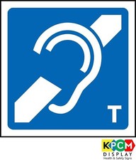  Induction Loop Logo Safety sign 