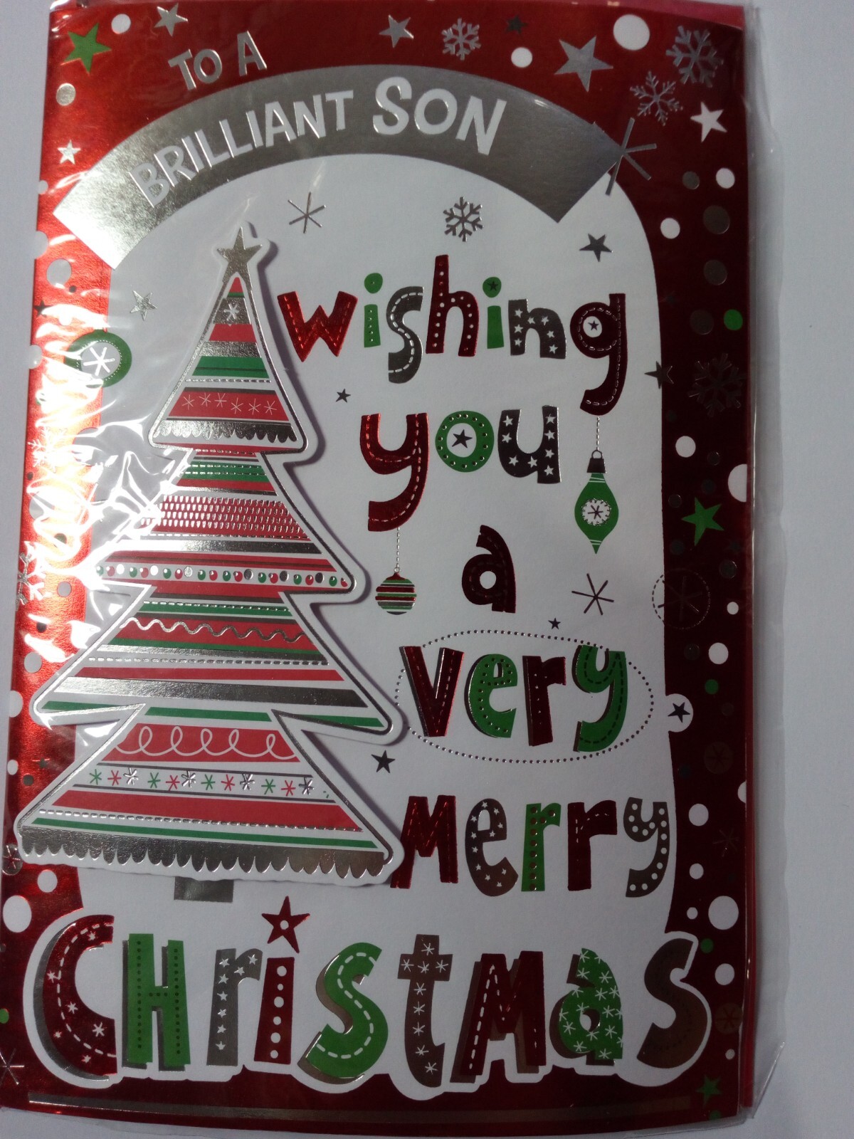 To A Brilliant Son Christmas Greetings Card 6x9 (X75)