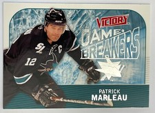 2009 NHL VICTORY PATRICK MARLEAU San Jose Sharks GAME BREAKERS CARD #GB34