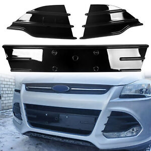 Front Lower Bumper Center Cover Grille Gloss Black Fit For Ford Escape 2013-16