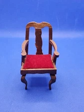  Vintage wooden Dollhouse Miniature concord chippendale arm chair