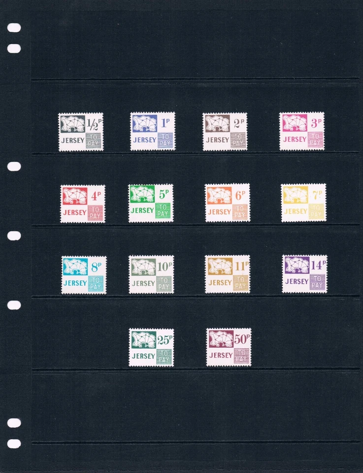 $4.40 Scott Value - 1971-75 JERSEY GB UK Maps definitives CV MNH NH UM - Image 2 of 4