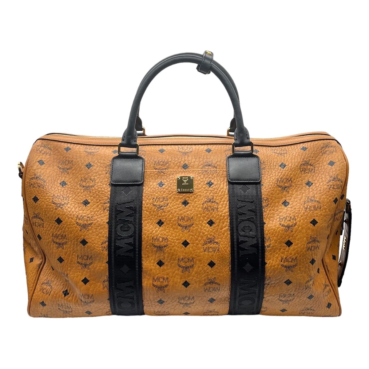 MCM Monogram Weekender Cognac Visetos Duffle Bag