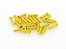 25 Pack Anodized Brake Cable Ends Tips Caps Crimps GOLD YELLOW