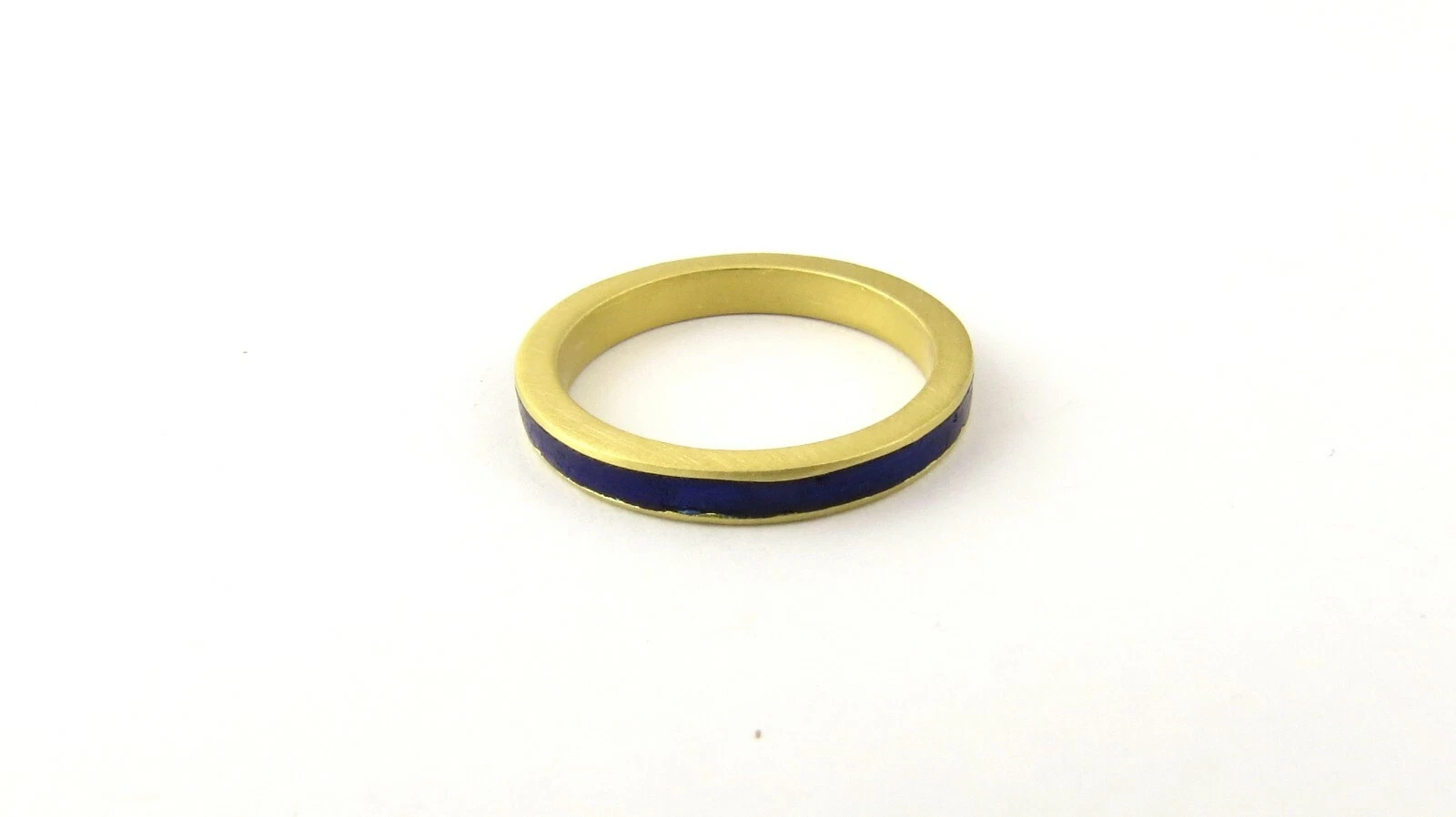 Bague vintage Gucci or jaune 18 carats et émail taille 4,5 #4756