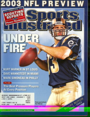 2003 Sports Illustrated: Kurt Warner Rams Quarterback Under Fire