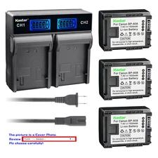 Kastar Battery LCD Rapid Charger for Canon BP-808 & Canon VIXIA HF M36 Camcorder