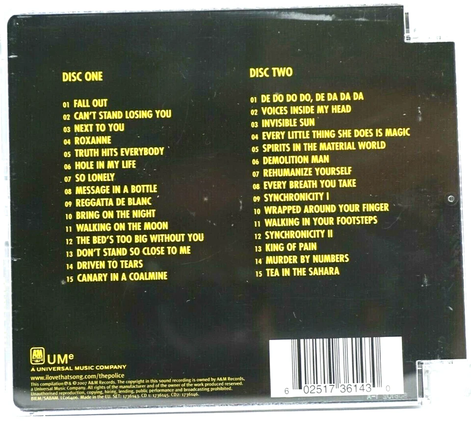 The Police : The Police Anthology (30 tracks greatest hits) 2CD Album - Sting - Image 2 of 4
