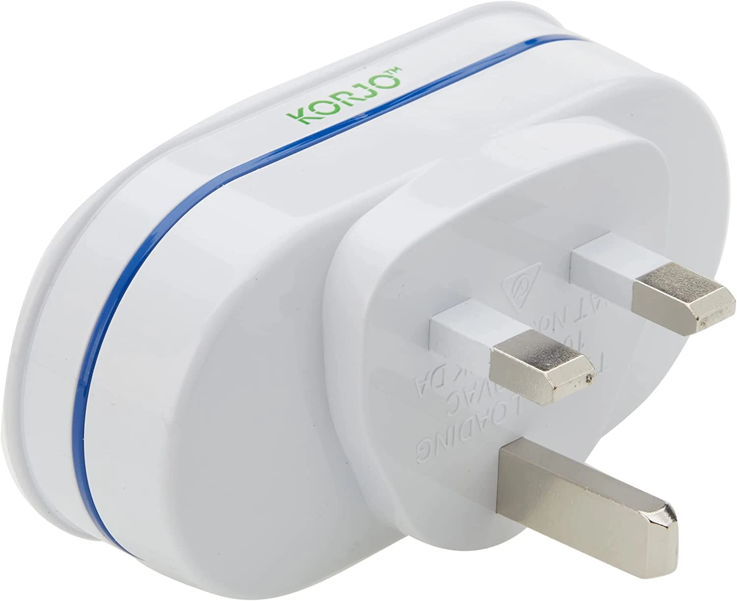 Korjo UK Double Power Adapter, 2X AUS/NZ Sockets, Use in UK, White - Picture 2 of 12