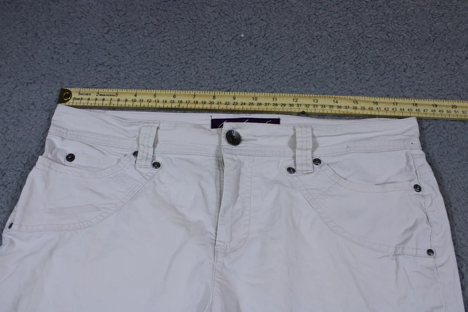 Шорты женские Gloria Vanderbilt 12P кремовые бермудские со средней посадкой повседневные с карманами миниатюрные - Изображение 2 из 4