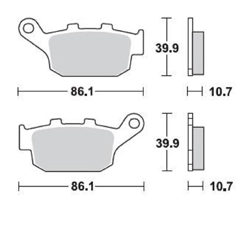 Pastiglie HONDA CB 500 F / X 2013-2021 Con-Senza Abs / Kit Ant. + Post. BRAKING - Immagine 3 di 4