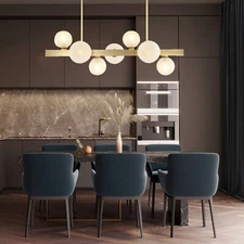7 Light Modern LED Novelty Glass Bubble Chandelier Nordic Dining Room Restaurant