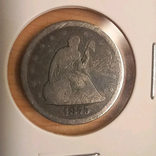 1875-S US Twenty Cent Piece Seated Liberty Silver Reeded Edge San Francisco