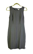 New J. Crew Factory Suiting Sheath Dress Sleeveless Gray Womens 6