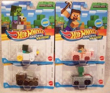 Hot Wheels Racer Verse Minecraft Diecast Cars Spider Steve Chicken Creeper Lot