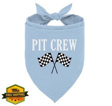 Pit Crew Dog Bandana Checkered Flags Race Car Scarf Small-Large
