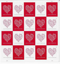 USPS sheet OF FOREVER STAMPS  RETIRED DESIGNS 