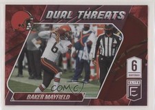 2021 Panini Donruss Elite Dual Threats Pink Baker Mayfield #DT8 ni4