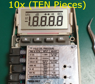 TEN Pieces - Fluke 8060A 8062A Replacement Displays (custom, non-Fluke part)