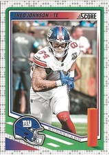2025 Panini Score Theo Johnson Scorecard SP New York Giants
