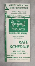 WALLKILL NY SUNNYCROFT PONDEROSA 1970 Dude Ranch Ski Resort Brochure Rate Guide 