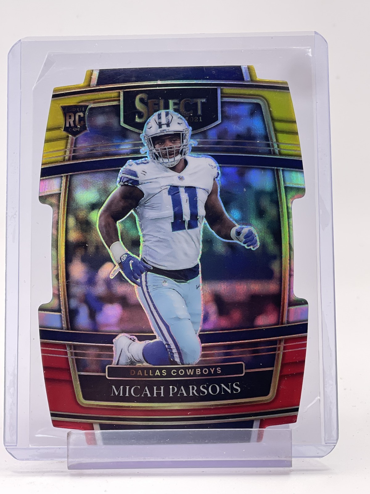 MICAH PARSONS 2021 SELECT CONCOURSE ROOKIE RED YELLOW DIE CUT #85 COWBOYS Q7061