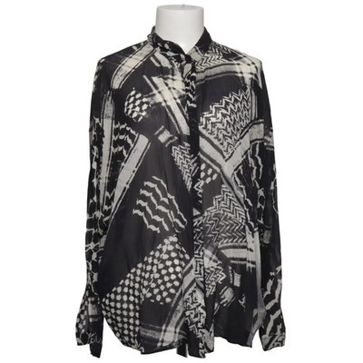 Lala Berlin, Hemd, Größe: XL, Schwarz/Weiß, Seide, Print, Damen #IBV