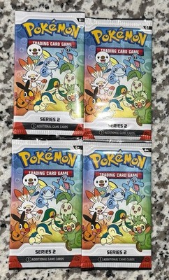 Pokemon TCG Series 2 Sealed Booster Pack Lot (4 Packs) 12 Cards English