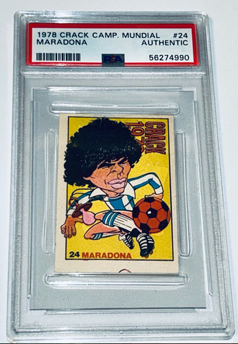 1978 Crack Mundial Maradona #24 PSA Authentic Rookie RC Argentina Rare