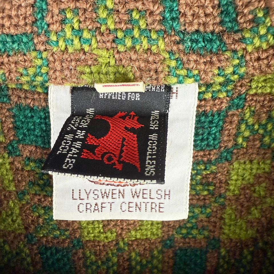 Vintage Llyswen Welsh Craft Centre Cape Jacket Womens Large Wool Woven In Wales - Image 2 of 4