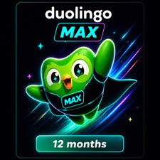 duolingo Max 12 Monate  Premium+ | Unbegrenzte Herzen & KI