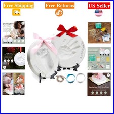 Baby Handprint Ornament Keepsake Kit with Easels, Ribbons, Clay,  Accessories