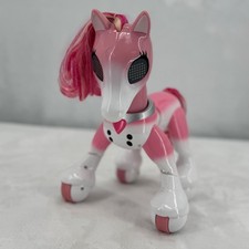 Spin Master Zoomer Show Pony Pink White Interactive Robotic Horse Toy LED Eyes