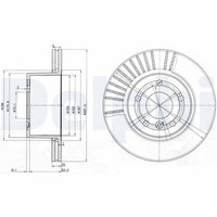 2X Bremsscheibe Delphi BG3737C FüR L318 Discovery Landrover 2 Td5 4X4