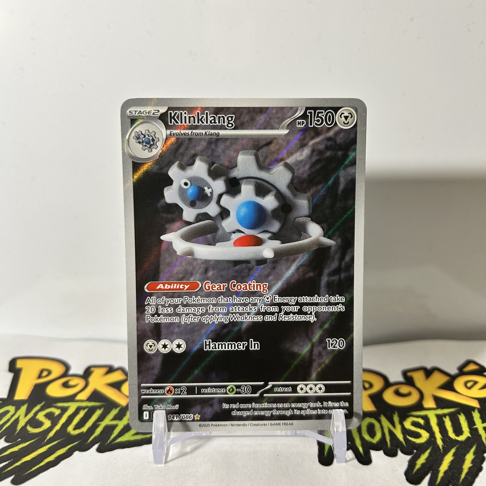 Klinklang 141/086 - Illustration Rare SV: Black Bolt Pokemon TCG - NM