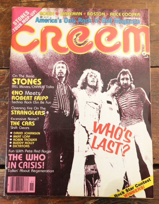 CREEM MAGAZINE VOL 10 NO 6 November 1978 THE WHO Rolling Stones ROBERT FRIPP Eno