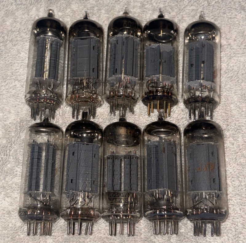 6GU7 Vacuum Tubes Lot Of 10 RCA Sylvania GE Tested Good