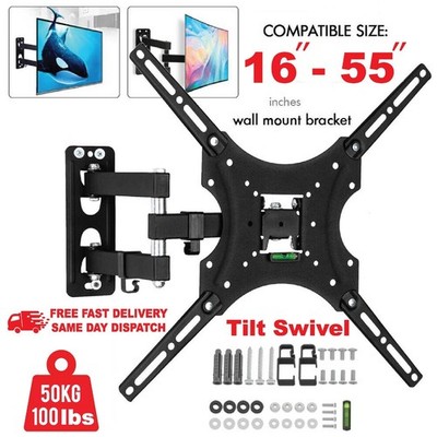 TV Wall Swivel Bracket Mount for 26-55 Inch Universal Tilt Flat LCD LED And TV