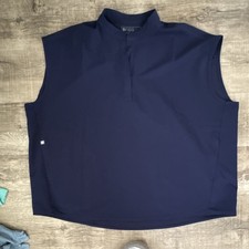 FIGS Technical Collection Navy Blue Scrub Top Solid Unisex Size XXL