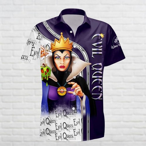 Disney Snow White Evil Queen Villains Halloween Hawaiian Shirt - Picture 2 of 5