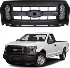 Front Bumper Grille Assembly Compatible with 2015 2016 2017 Ford F150 Centre Bum