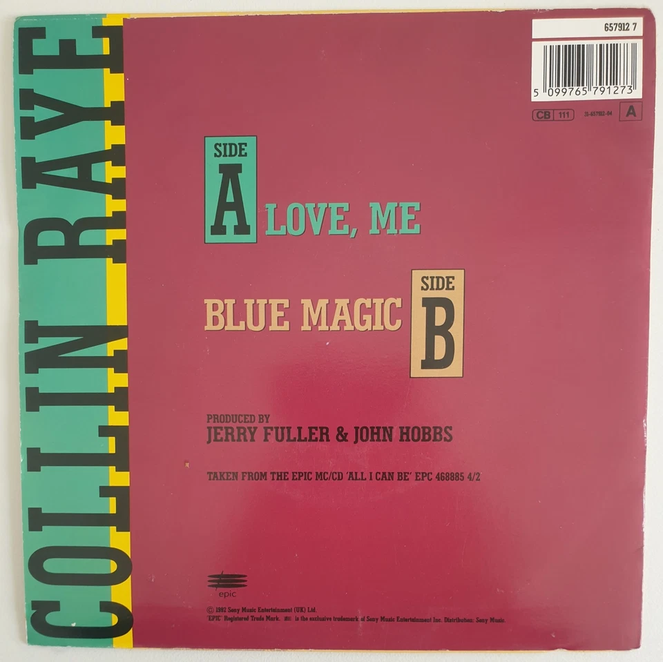 COLLIN RAYE "LOVE ME" 7" 45RPM EPIC 657912 7 NEW UNPLAYED - Image 2 of 4