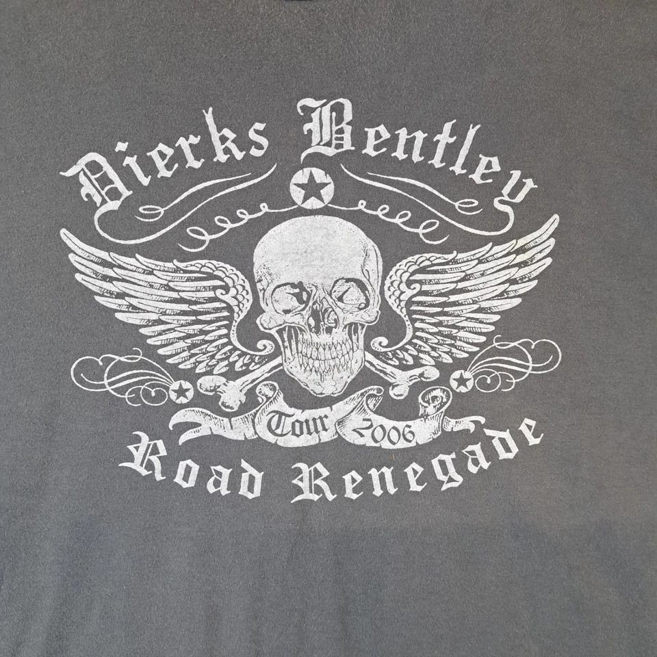 Camisa Dierks Bentley Road Renegade Tour Gris Talla 2XL Manga Corta 2006 Foto 2 de 4