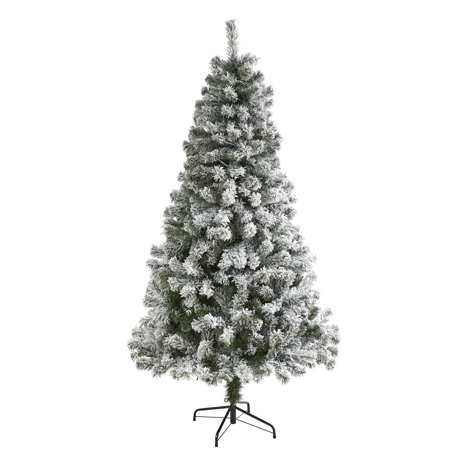 6ft Flocked West Virginia Fir Artificial Christmas Tree in Green